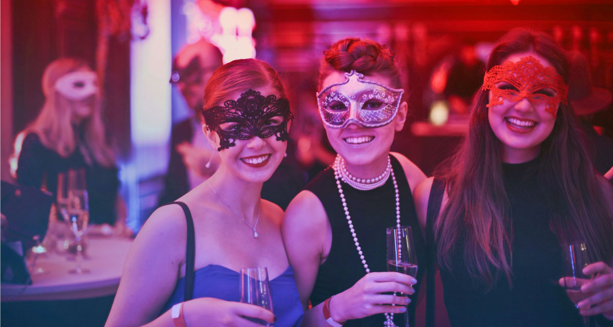 Corporate guests enjoying a themed celebration
