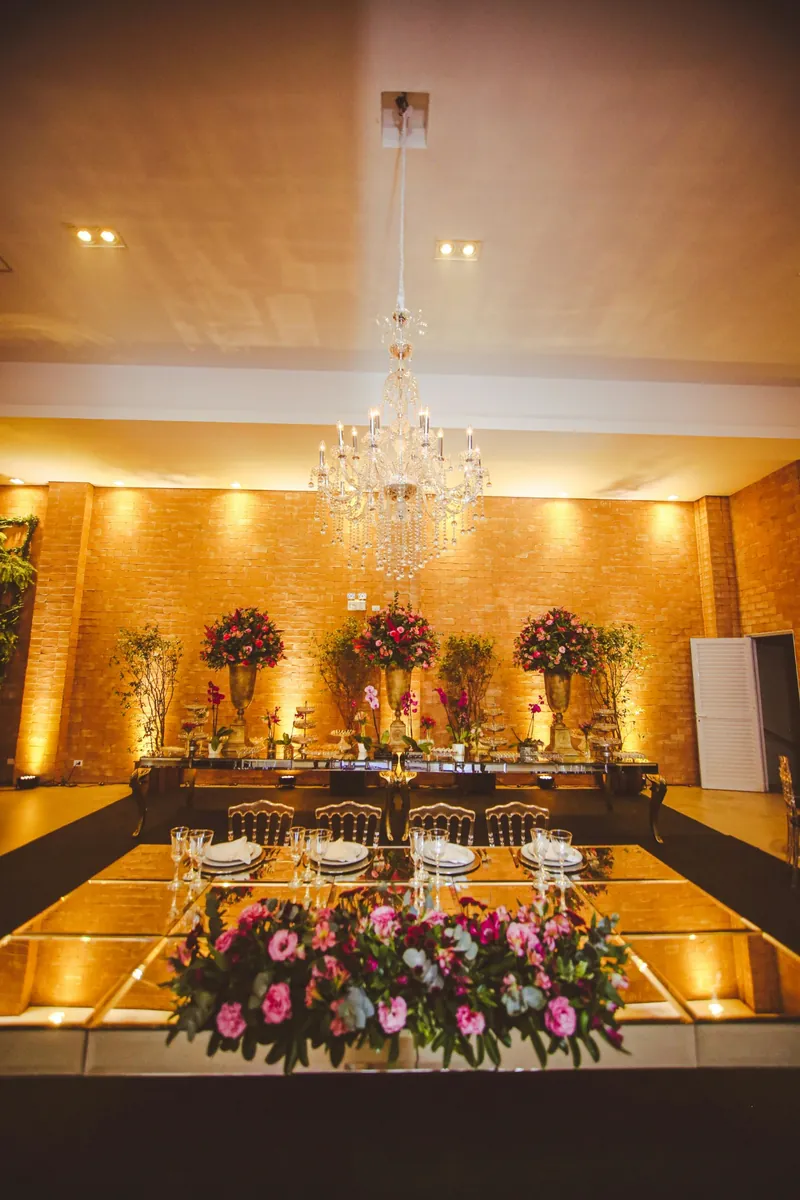 Elegant event lighting design with warm ambience and illuminated room details