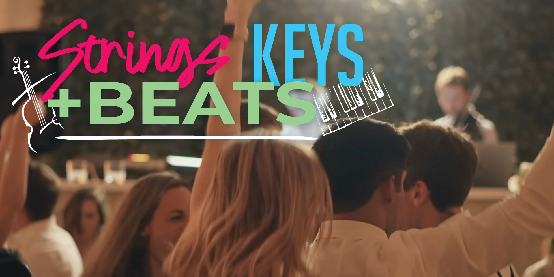 Strings Keys Beats video thumbnail hover state